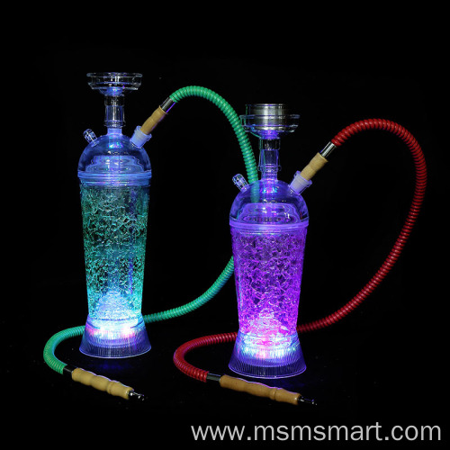 Customnewest design led shisha pocket plastic mini hookah